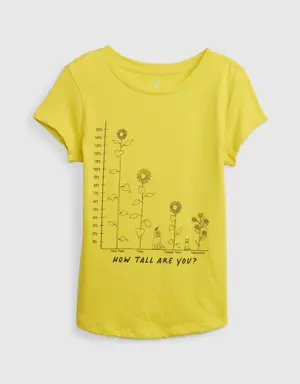 Kids 100% Organic Cotton Graphic T-Shirt yellow