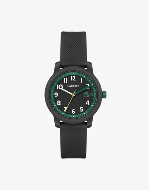 Kids’ Lacoste.12.12 Black Silicone Strap Watch