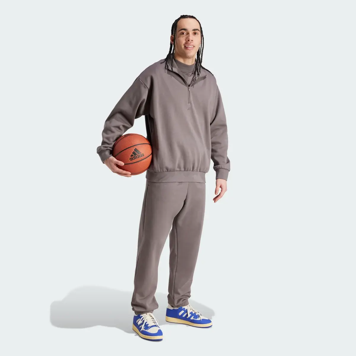 Adidas Basketball Half-Zip Sweatshirt. 3