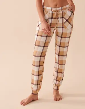 Recycled Fibers Fitted Pajama Pants