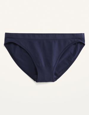 Old Navy Low-Rise Seamless Bikini Underwear for Women blue