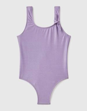 one-piece swimsuit with lurex