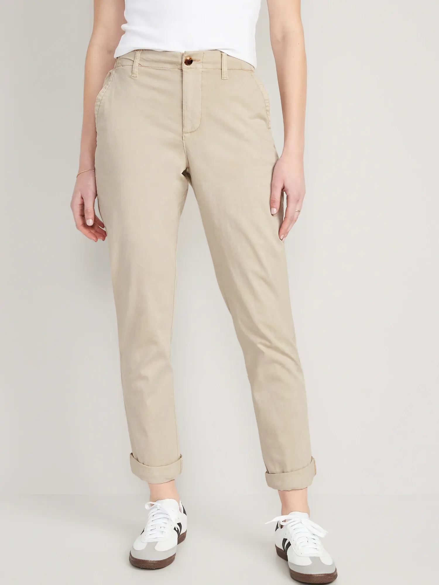 Old Navy High-Waisted OGC Chino Pants for Women beige. 1