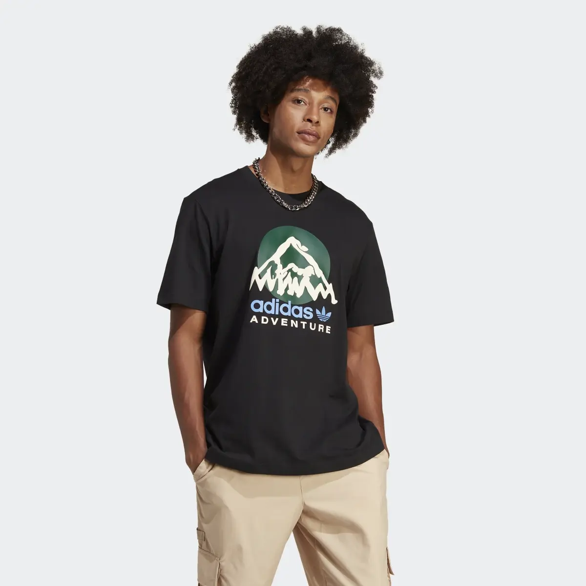 Adidas Adventure Mountain Front T-Shirt. 2