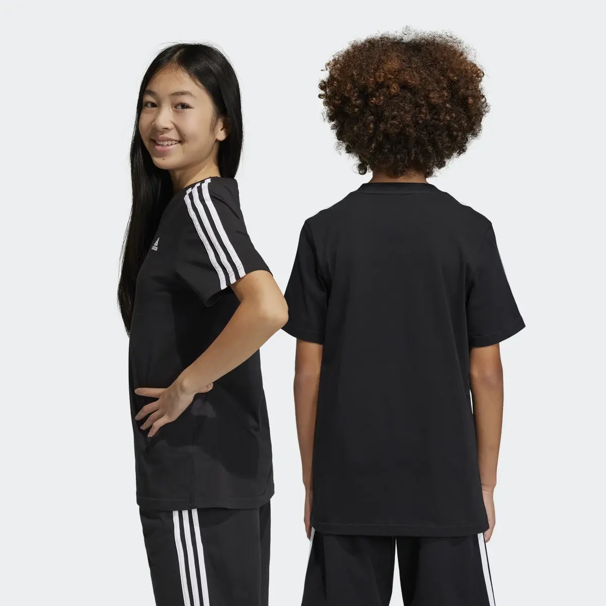 Adidas Essentials 3-Stripes Cotton Tee. 2