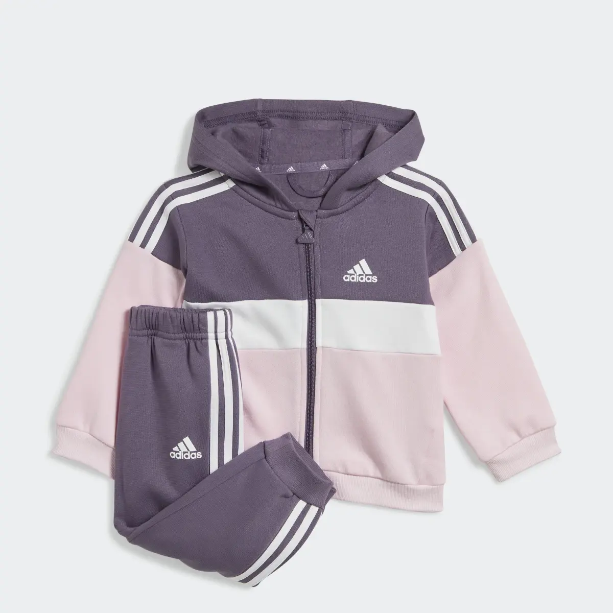 Adidas Tiberio 3-Stripes Colorblock Fleece Tracksuit Kids. 1