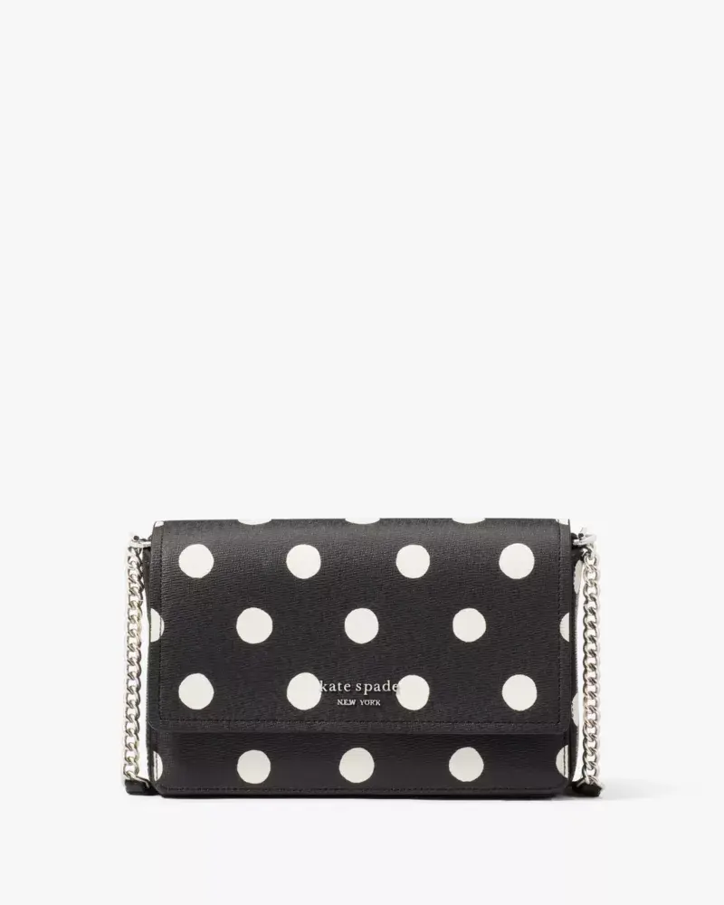 Kate Spade Morgan Sunshine Dot Faux Leather Flap Chain Wallet. 1