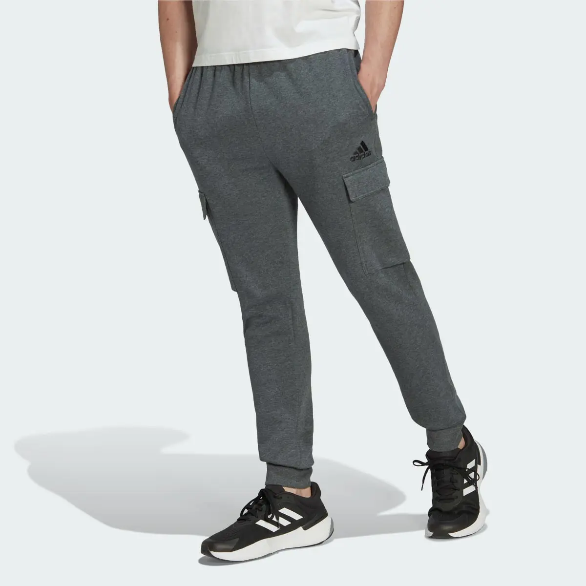 Adidas Essentials Fleece Regular Tapered Cargo Pants. 1