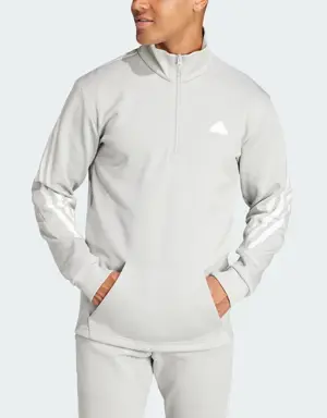Adidas Sweat-shirt demi-zip 3 bandes Future Icons