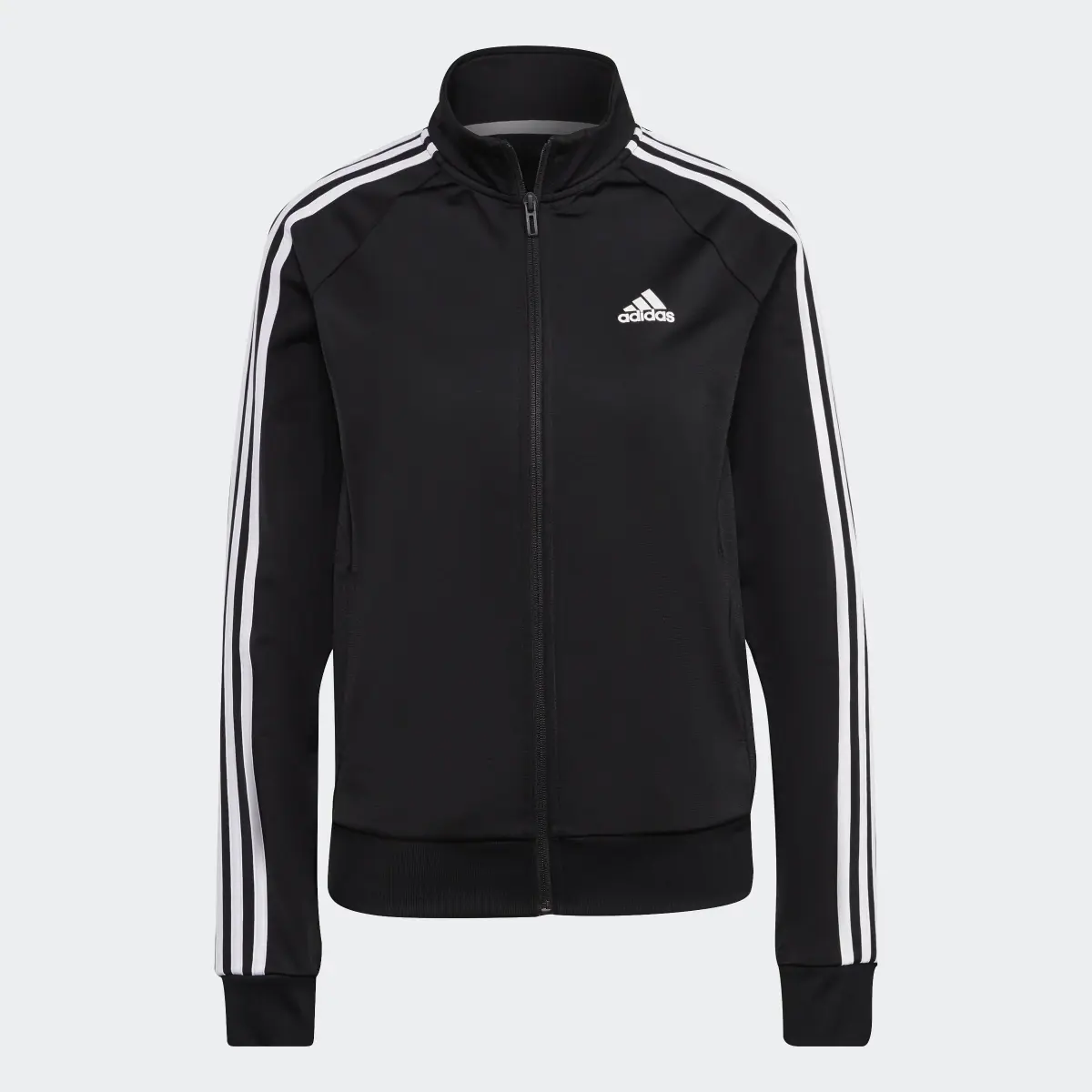 Adidas Primegreen Essentials Warm-Up Slim 3-Stripes Track Jacket. 1