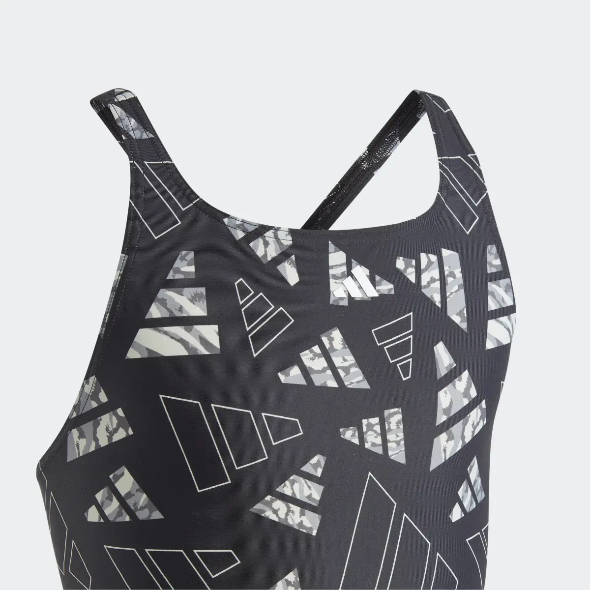 Adidas 3 Bar Logo Graphic Swimsuit. 3