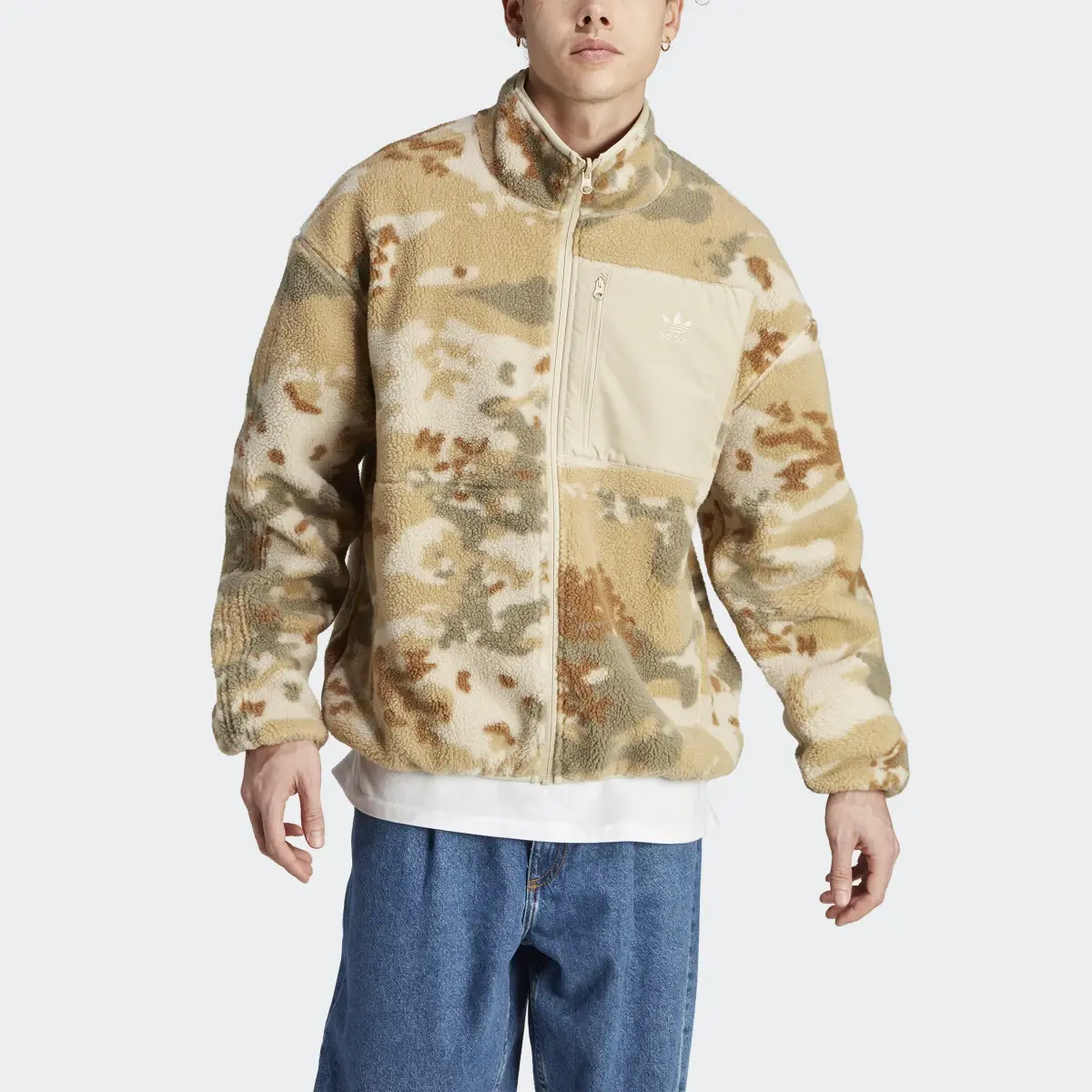 Adidas Graphics Camo Reversible Fleece Jacket. 1