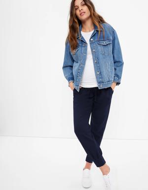 Gap Maternity Full Panel Ribbed Joggers blue