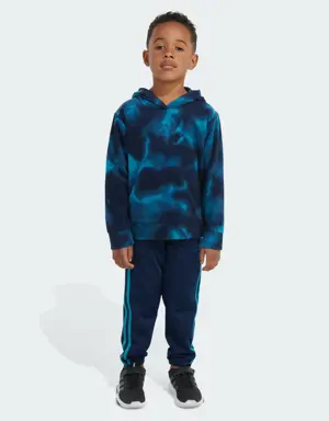 Two-Piece Printed Microfleece Pullover and Jogger Set