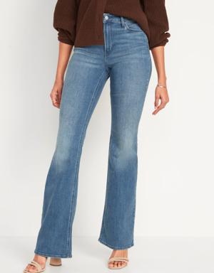 High-Waisted Wow Flare Jeans blue