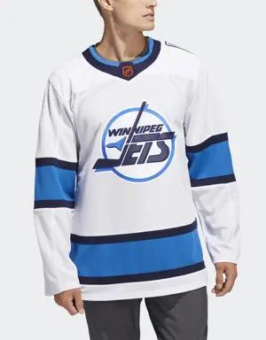 Jets Authentic Reverse Retro Wordmark Jersey