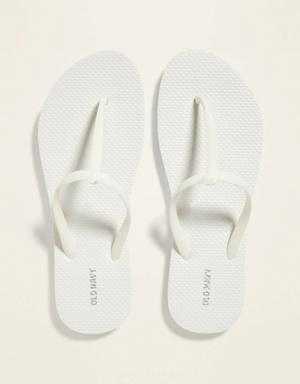 Old Navy T-Strap Flip-Flops (Partially Plant-Based) white
