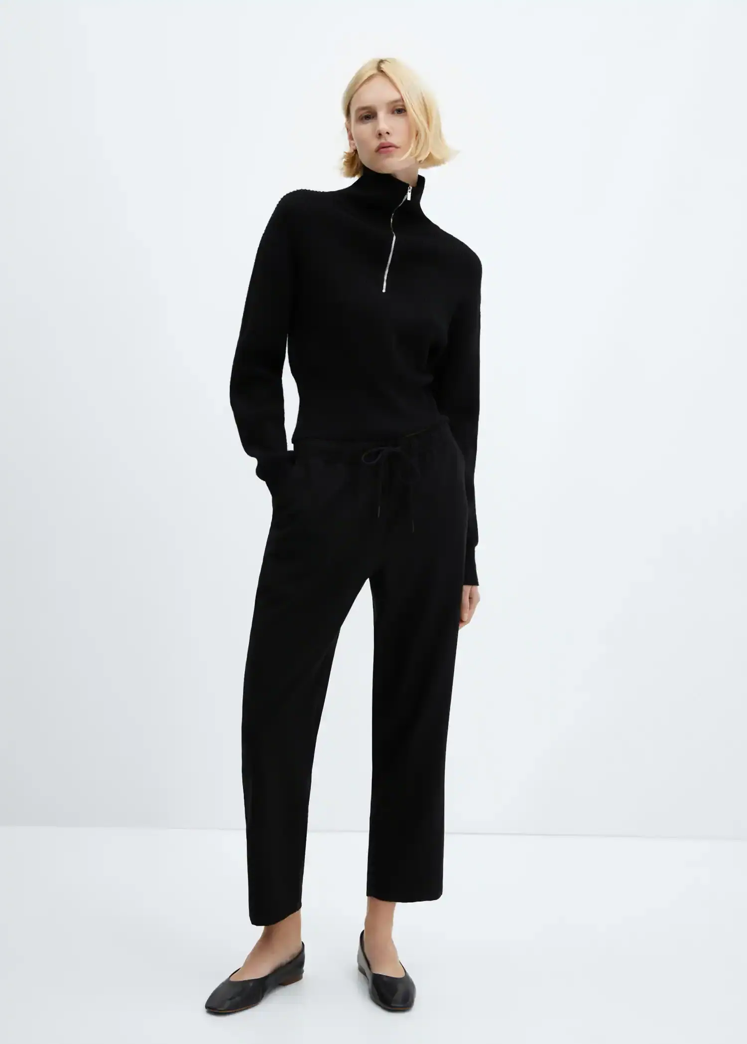 Mango Flowy straight-fit pants with bow. 2