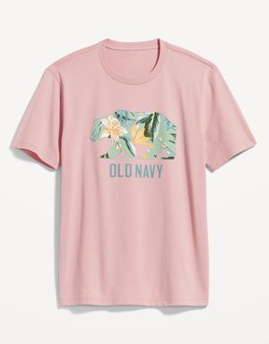 Old Navy Logo-Graphic Crew-Neck T-Shirt for Men pink