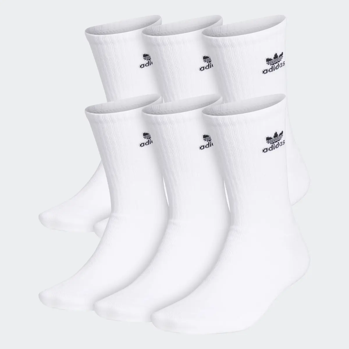 Adidas Trefoil Crew Socks 6 Pairs. 2