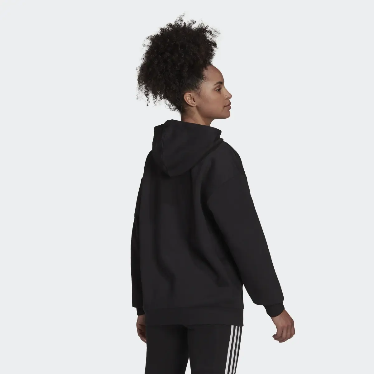 Adidas Essentials Logo Boyfriend Fleece Hoodie. 3