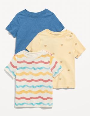 Unisex Printed T-Shirt 3-Pack for Toddler multi