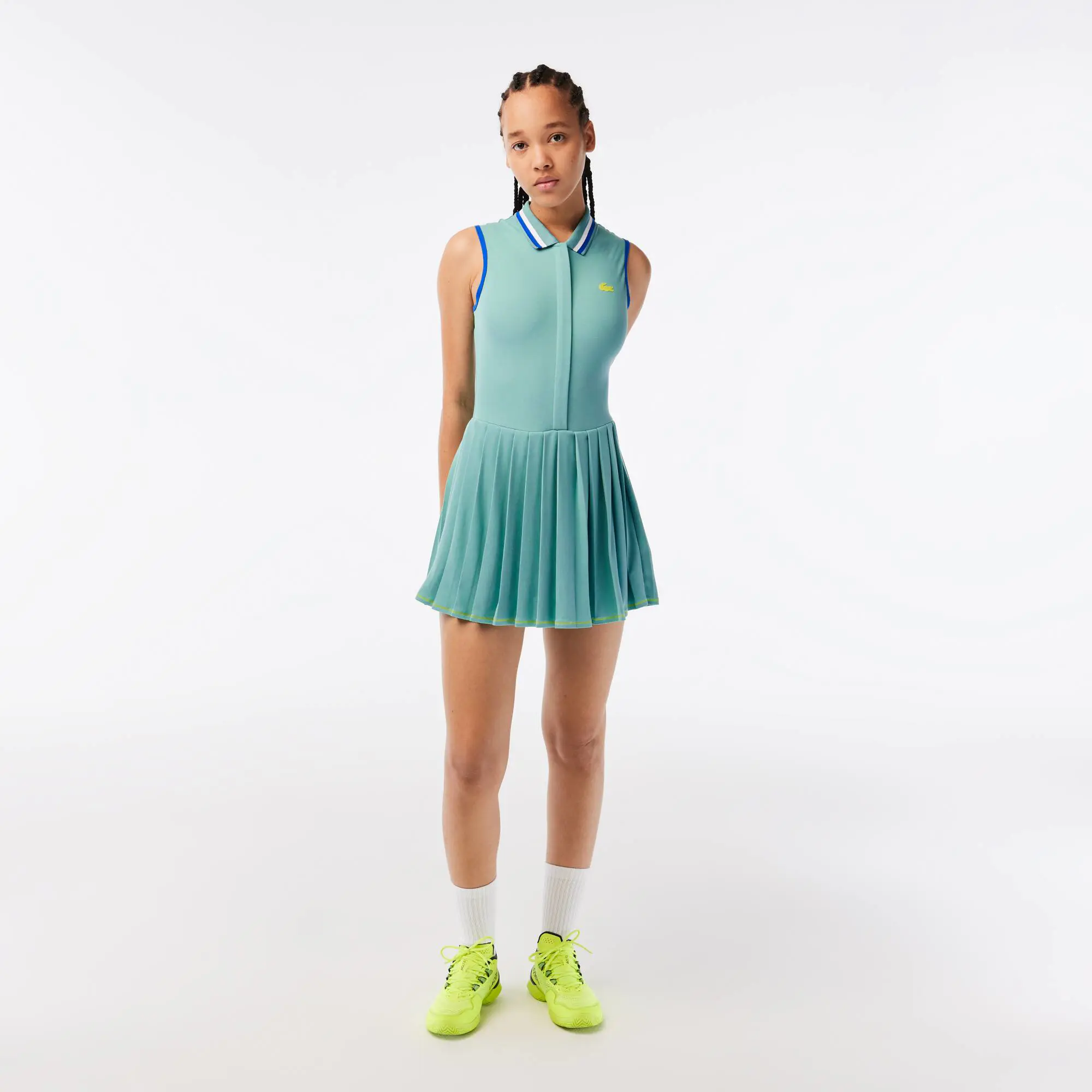 Lacoste Vestito da tennis da donna plissettato con shorts integrati Lacoste SPORT. 1