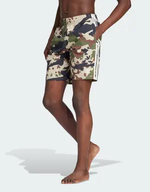Adidas Camo Allover Print Swim Shorts. 2 Adidas Camo Allover Print Swim Shorts. 2