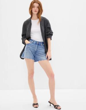 Gap 4" Low Rise Stride Denim Shorts blue