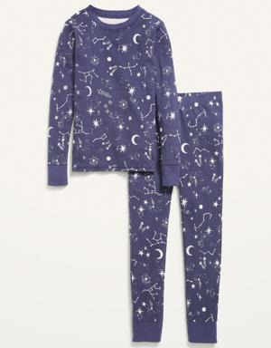 Old Navy Gender-Neutral Graphic Snug-Fit Pajama Set for Kids black