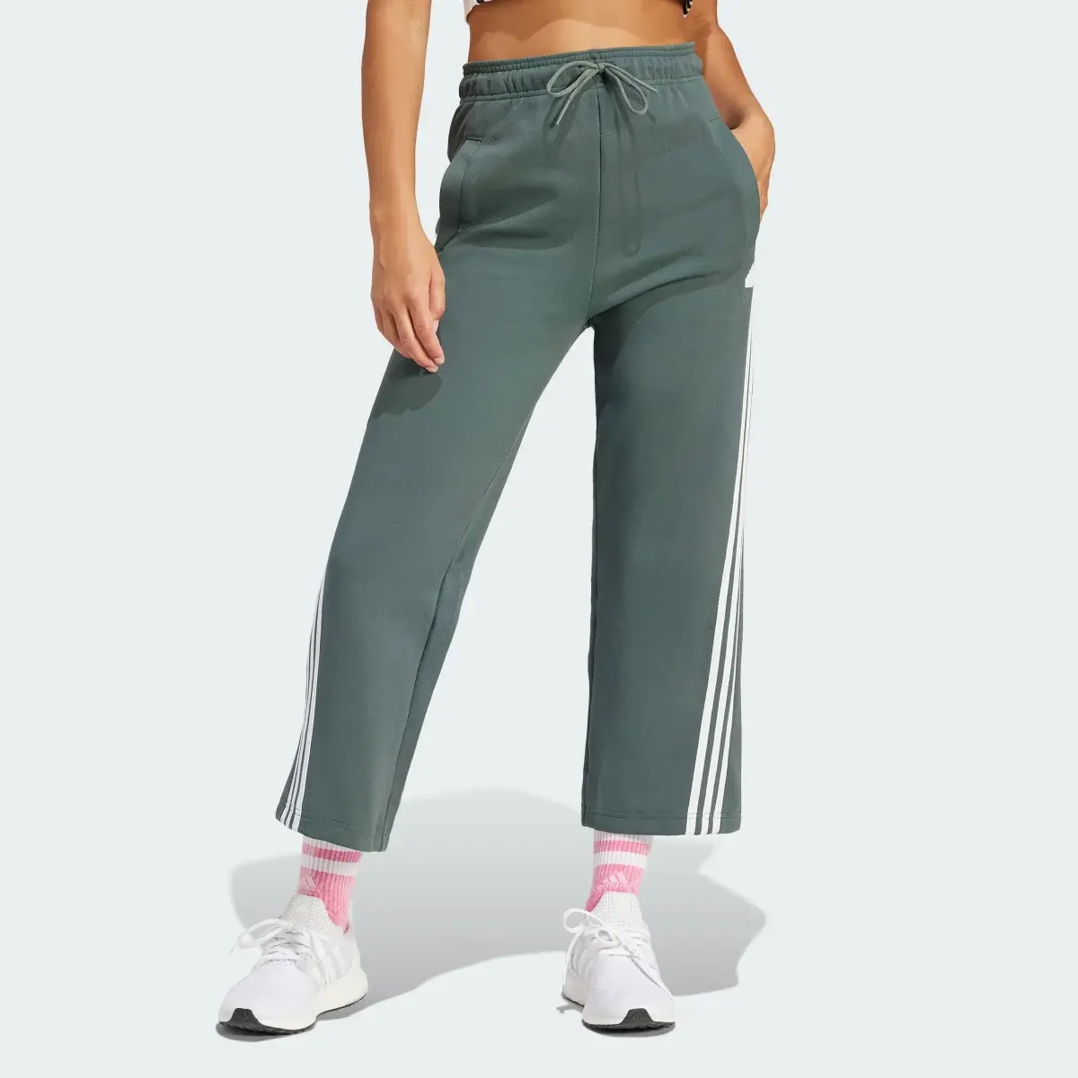 Adidas Future Icons 3-Stripes Open Hem Pants. 1