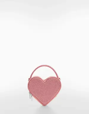 Crystal heart bag