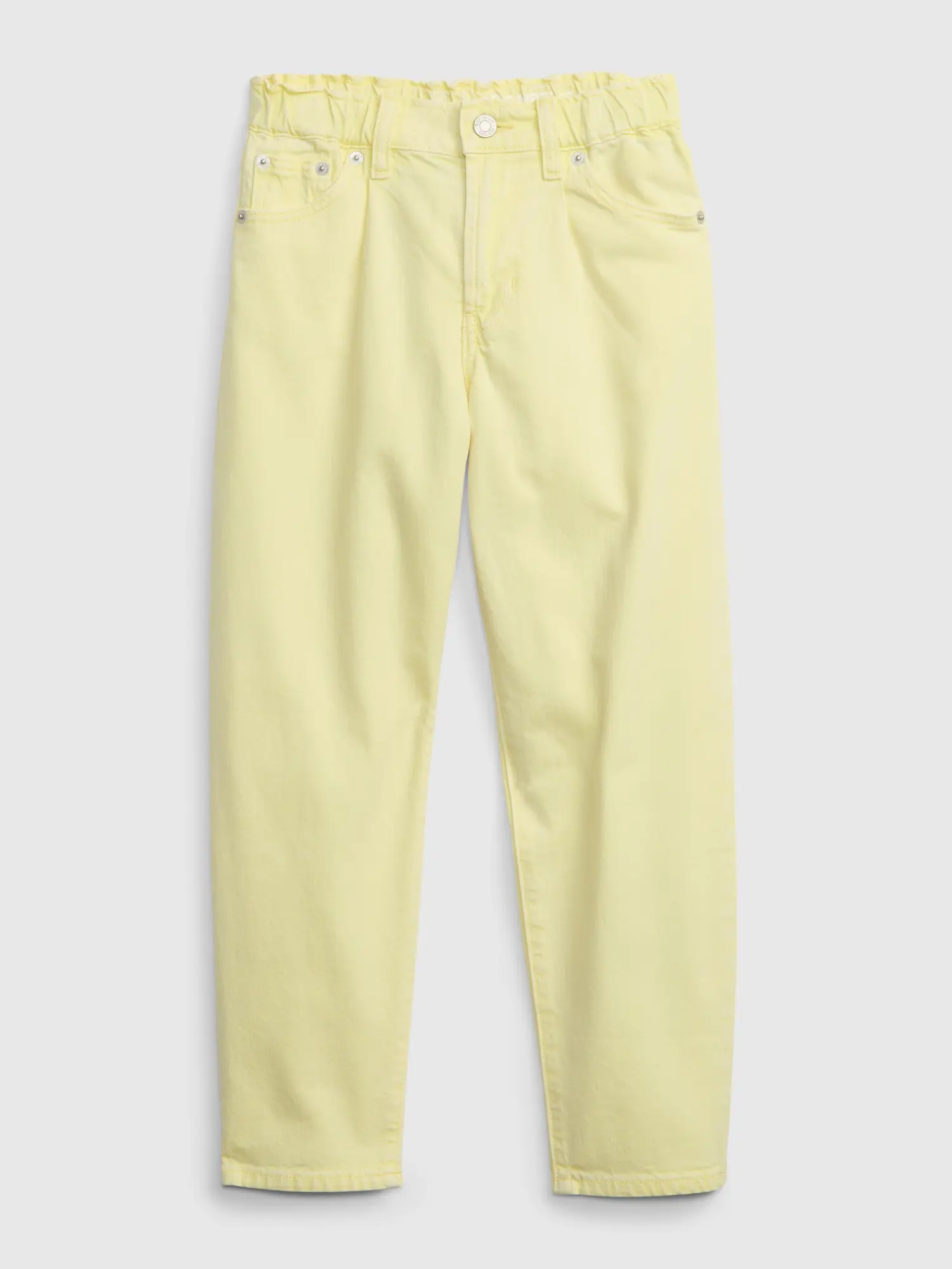Gap Kids High-Rise Barrel Jeans with Washwell yellow. 1