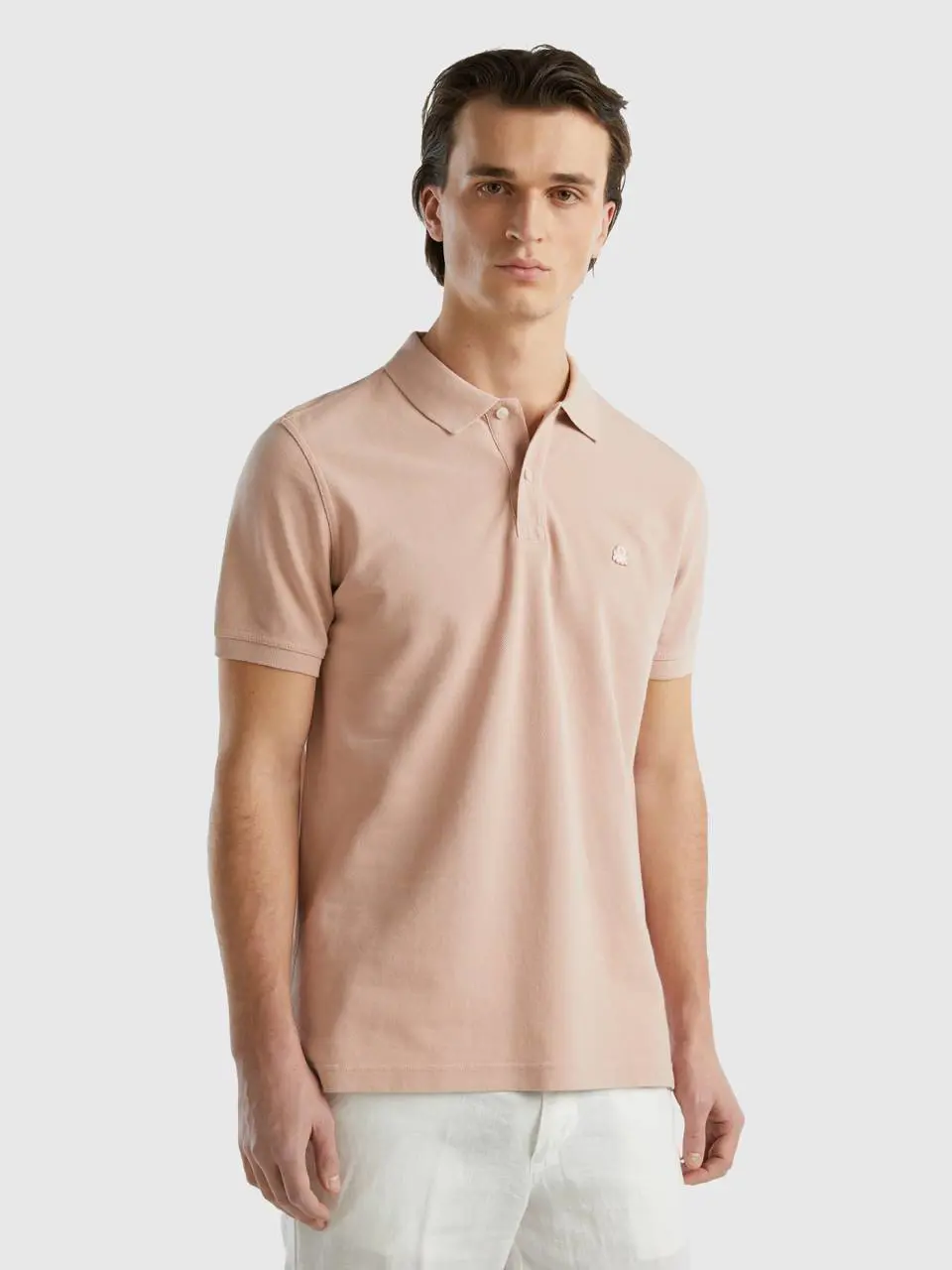 Benetton pink regular fit polo. 1