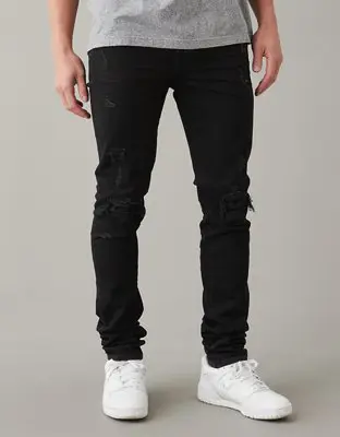 American Eagle AirFlex+ Patched Stacked Jean. 1