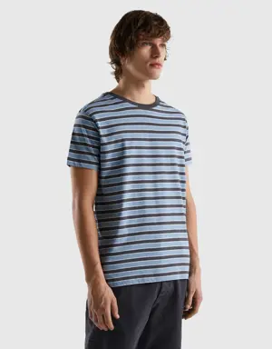 striped t-shirt in 100% cotton