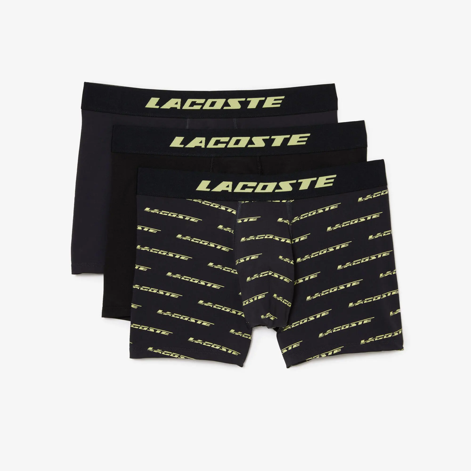 Lacoste Men’s 3-pack Lacoste Microfiber Print Trunks. 1