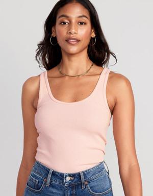 Old Navy First-Layer Rib-Knit Tank Top for Women pink