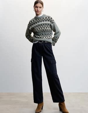 Lurex sweater with trims