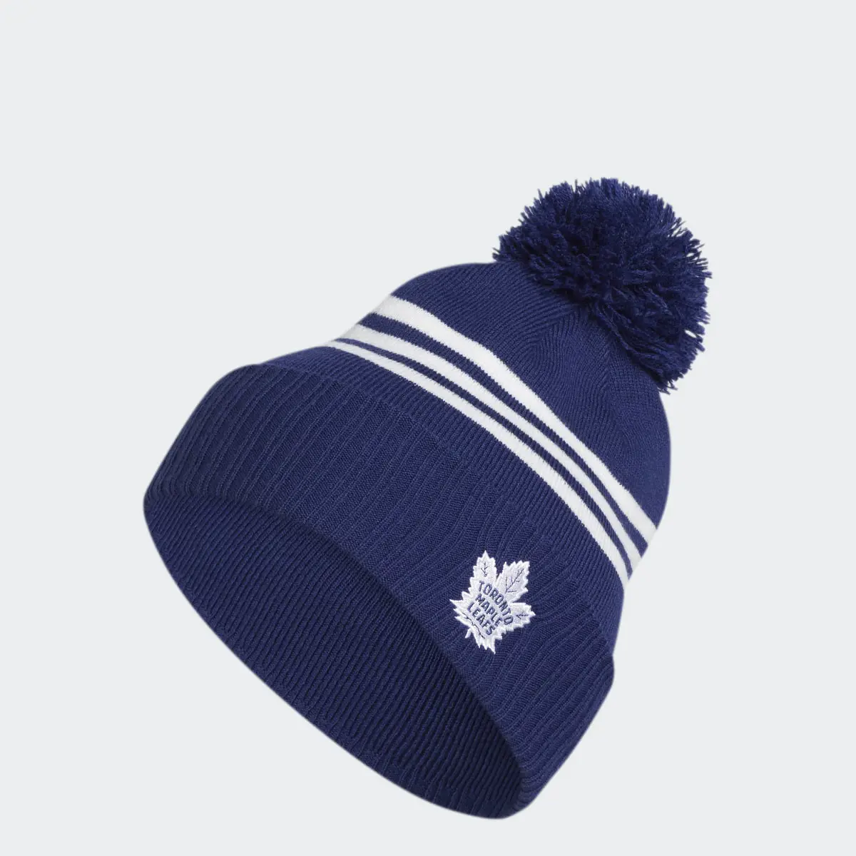 Adidas Maple Leafs Cuffed Pom Beanie. 1