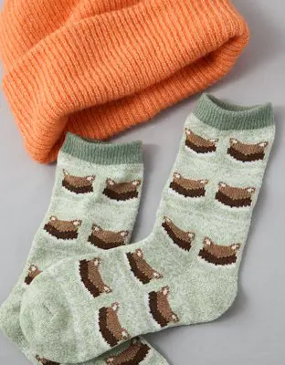 American Eagle Fox Fair Isle Crew Socks. 2