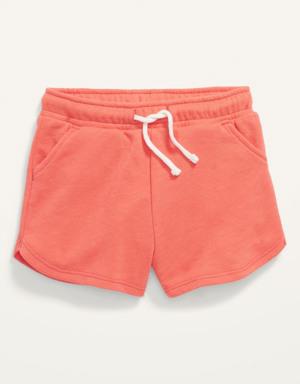 Old Navy French Terry Drawstring Dolphin-Hem Shorts for Toddler Girls orange