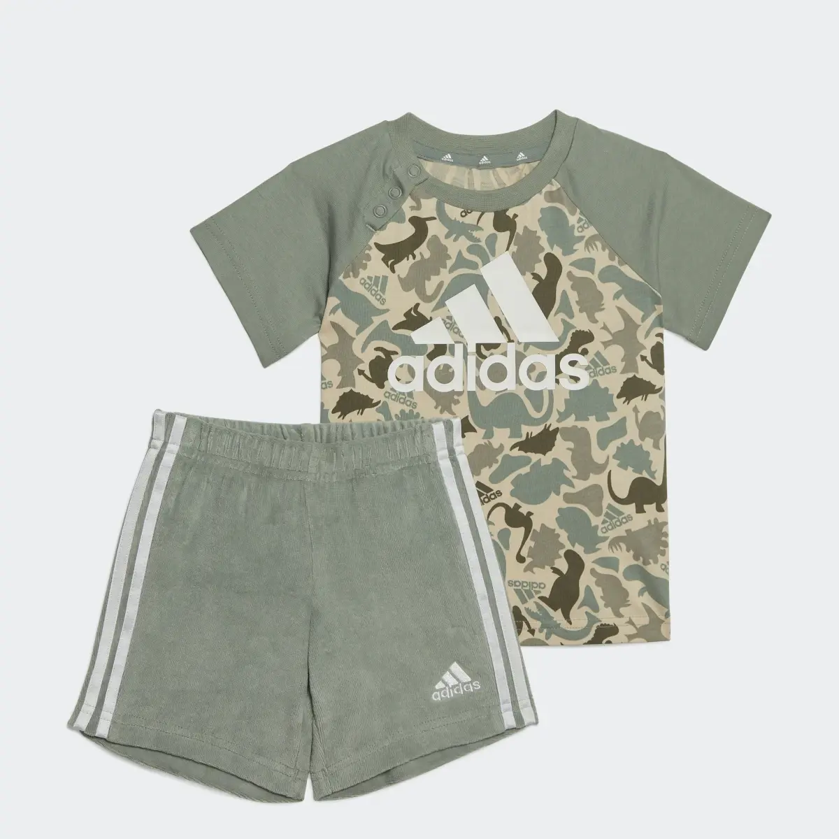 Adidas Dino Camo Allover Print Tee and Short Set. 1