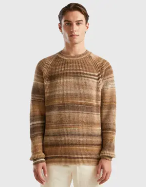 multicolor sweater in wool blend