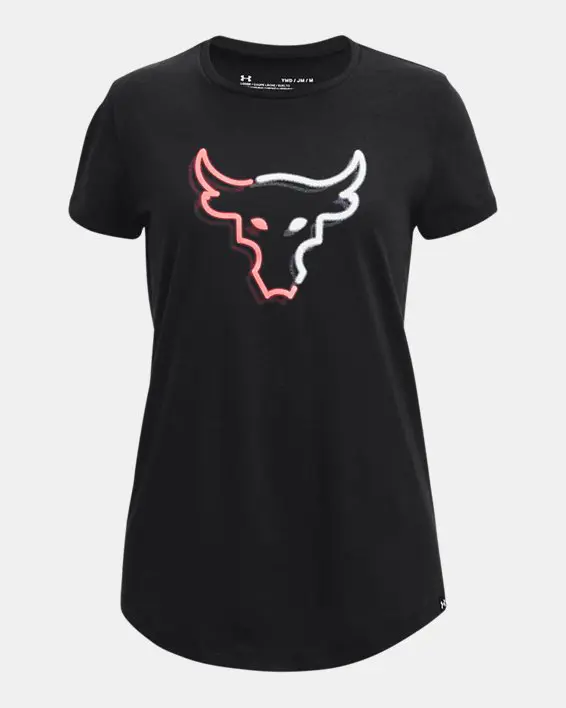 Under Armour Girls' Project Rock 24 Hours Short Sleeve. 1