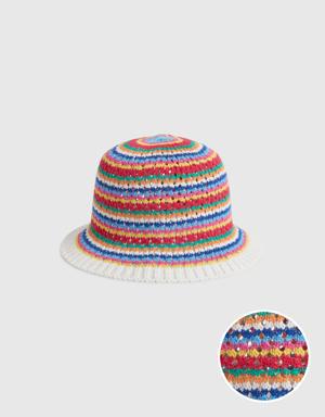 Kids Stripe Bucket Hat multi