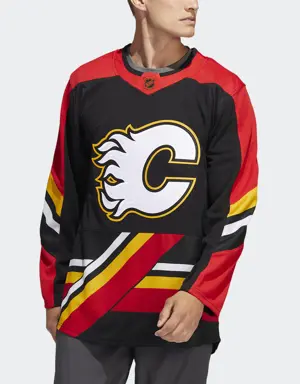 Flames Authentic Reverse Retro Wordmark Jersey