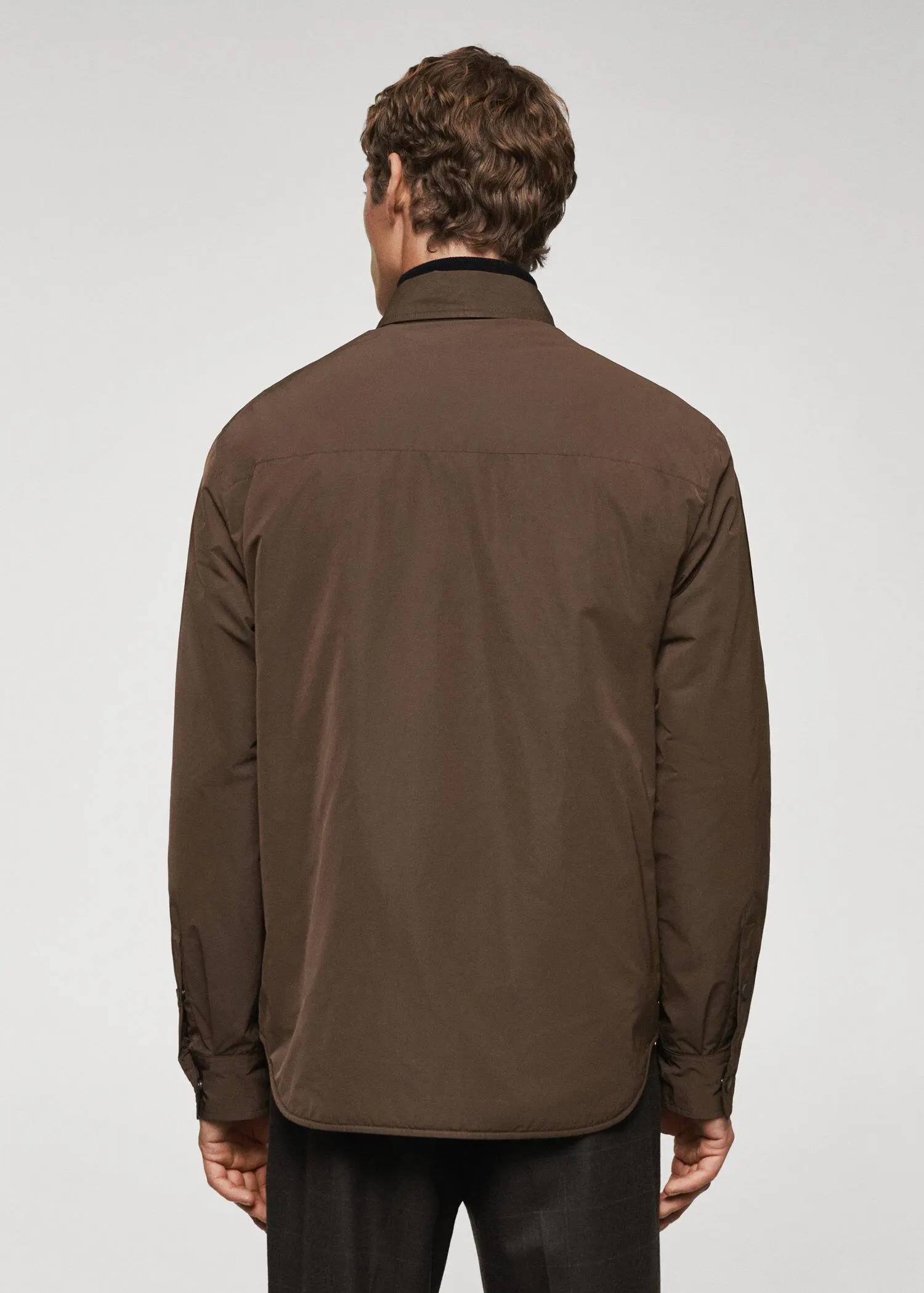 Mango Quilted water-repellent overshirt. 3