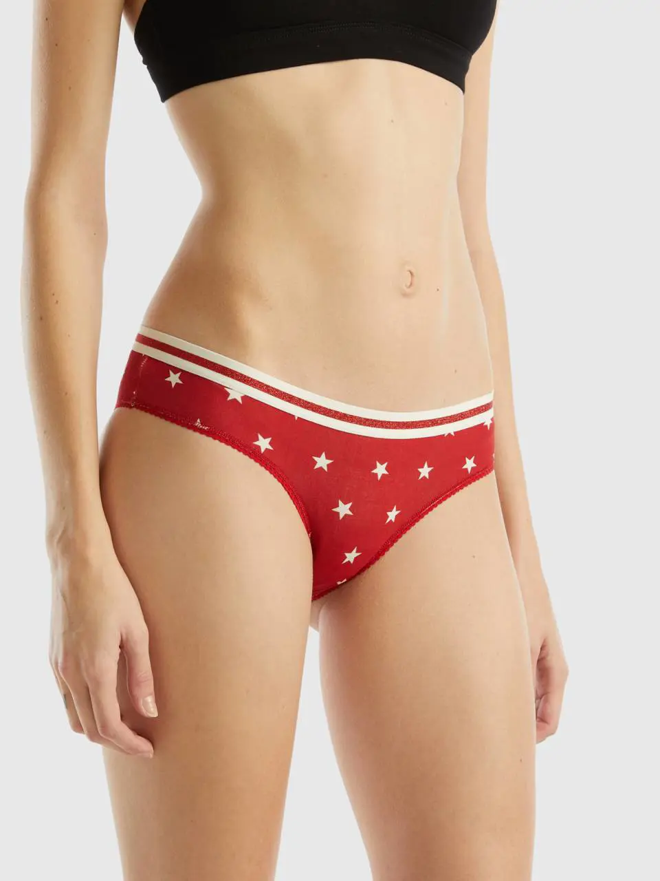 Benetton red briefs with star print. 1