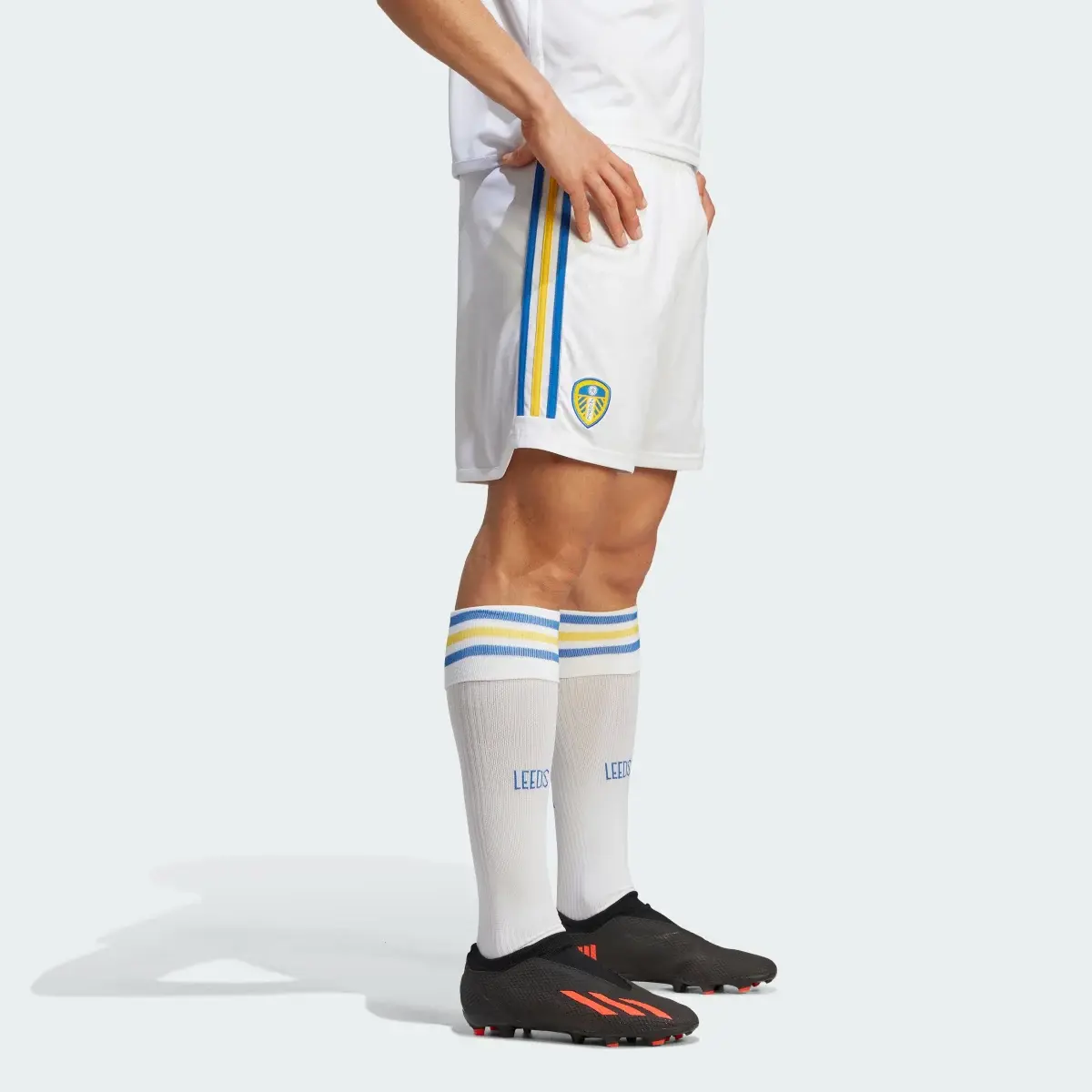 Adidas Leeds United FC 23/24 Home Shorts. 1